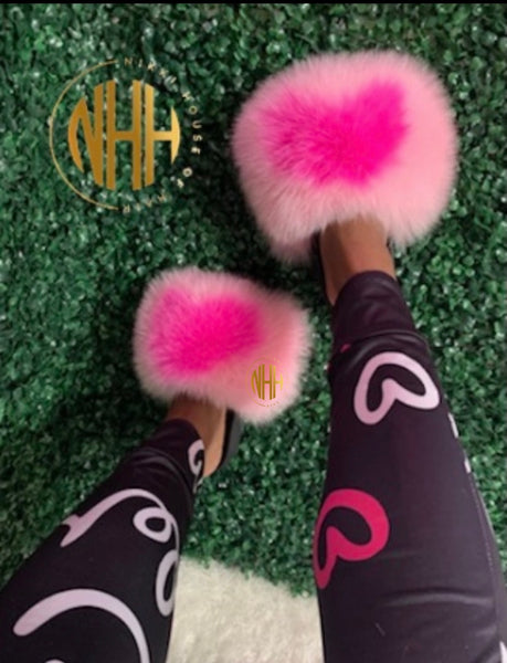 BARBIE BBW Fox Fur Slides