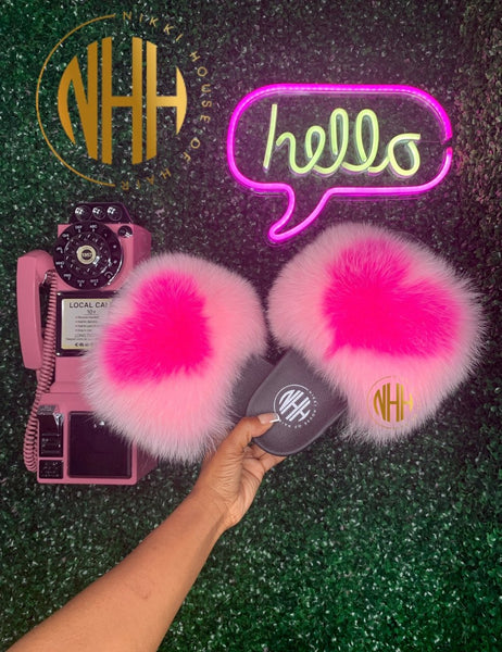 BARBIE BBW Fox Fur Slides